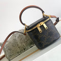 CELINE TRIOMPHE 9 CALFSKIN BLACK PATTERN BOX BAG