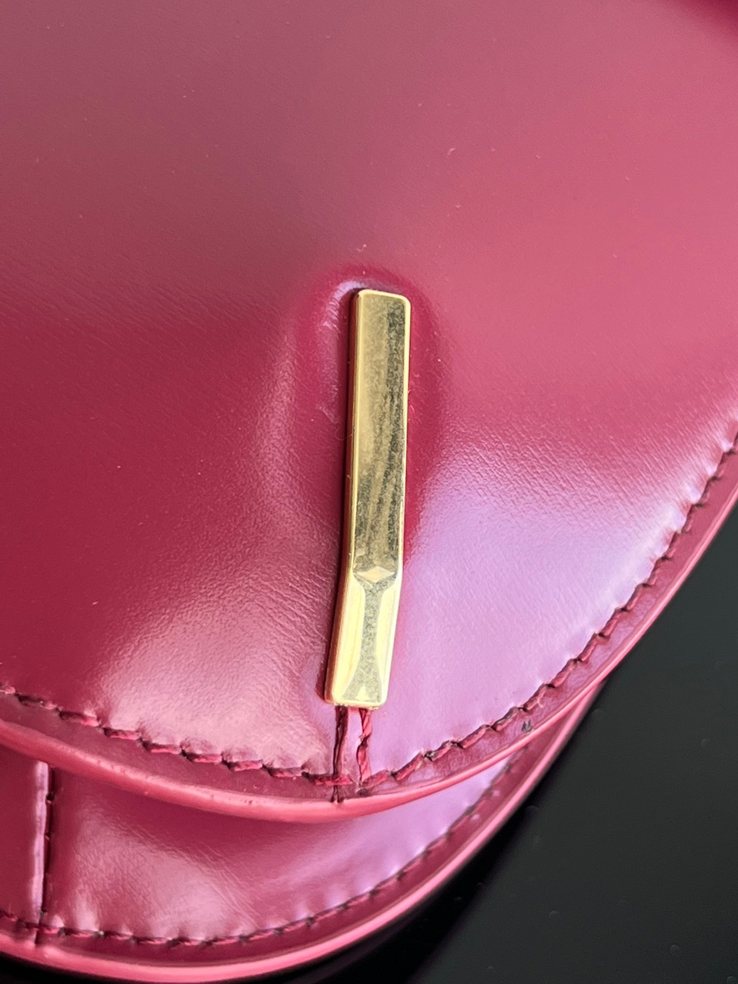 CELINE BESACE TRIPHOME 24 RUBY RED GLOSSY CALFSKIN
