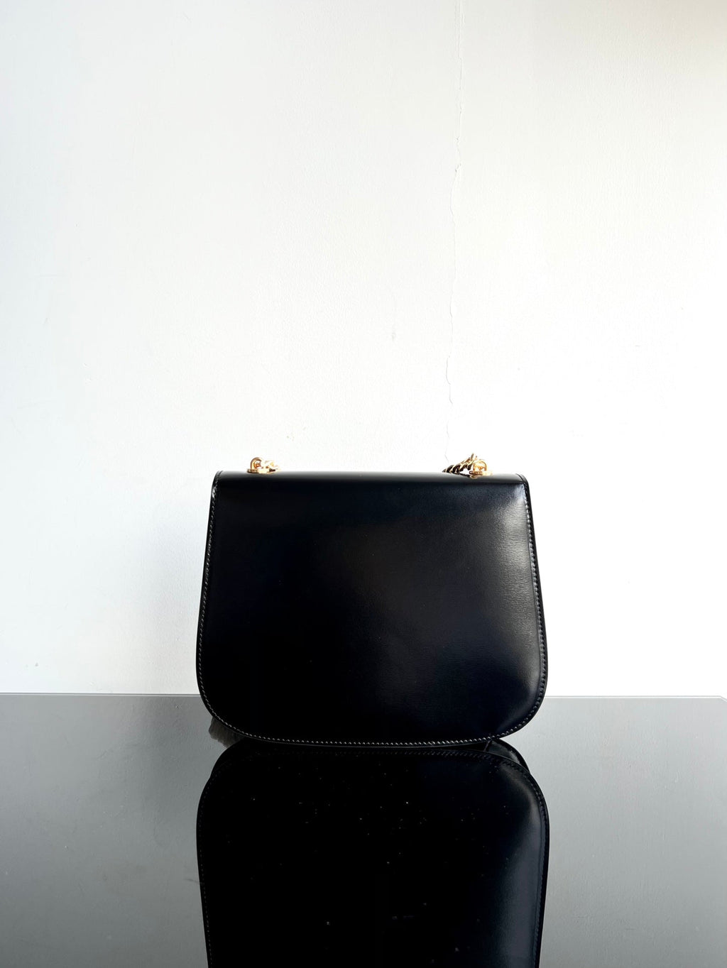 CELINE BESACE TRIPHOME 24 BLACK GLOSSY CALFSKIN