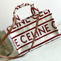 CELINE TRIOMPHE 29 FABRIC WHITE RED