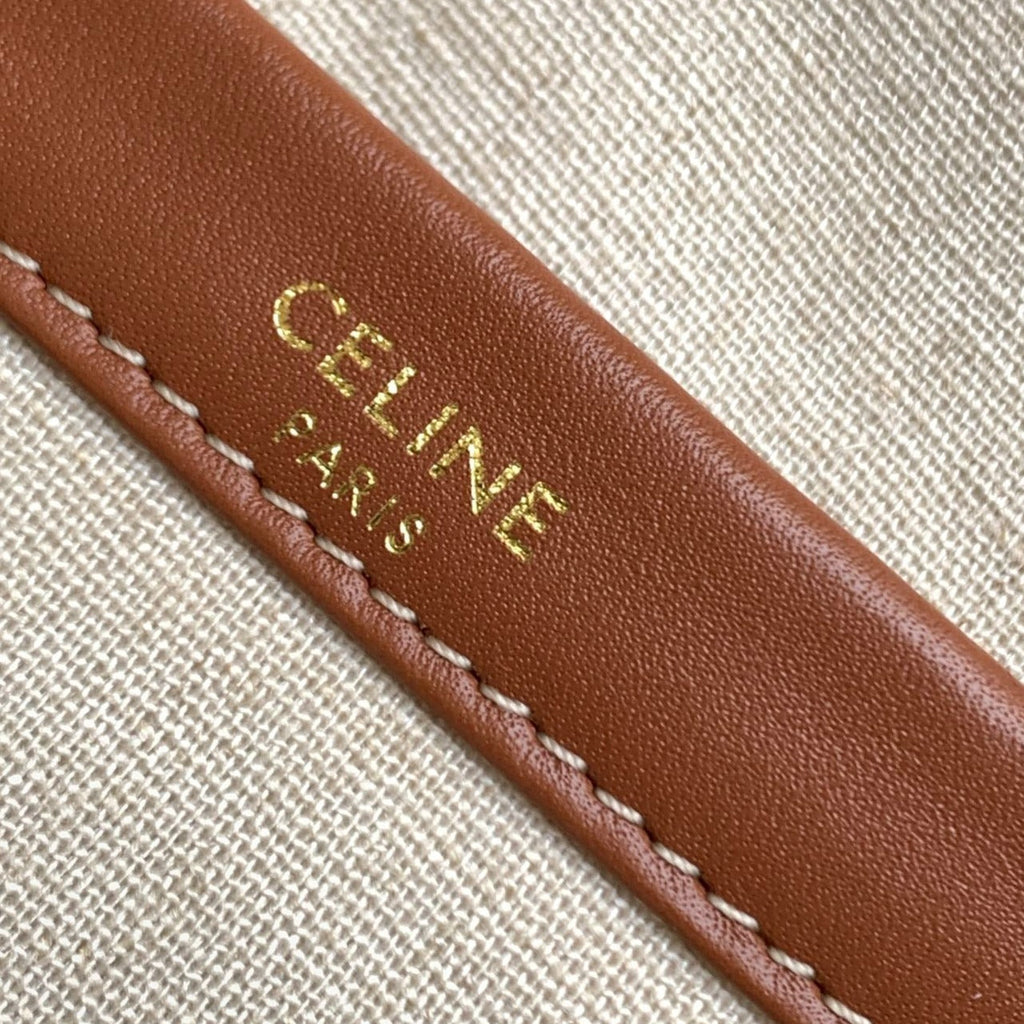 CELINE TRIOMPHE 29 FABRIC WHITE RED