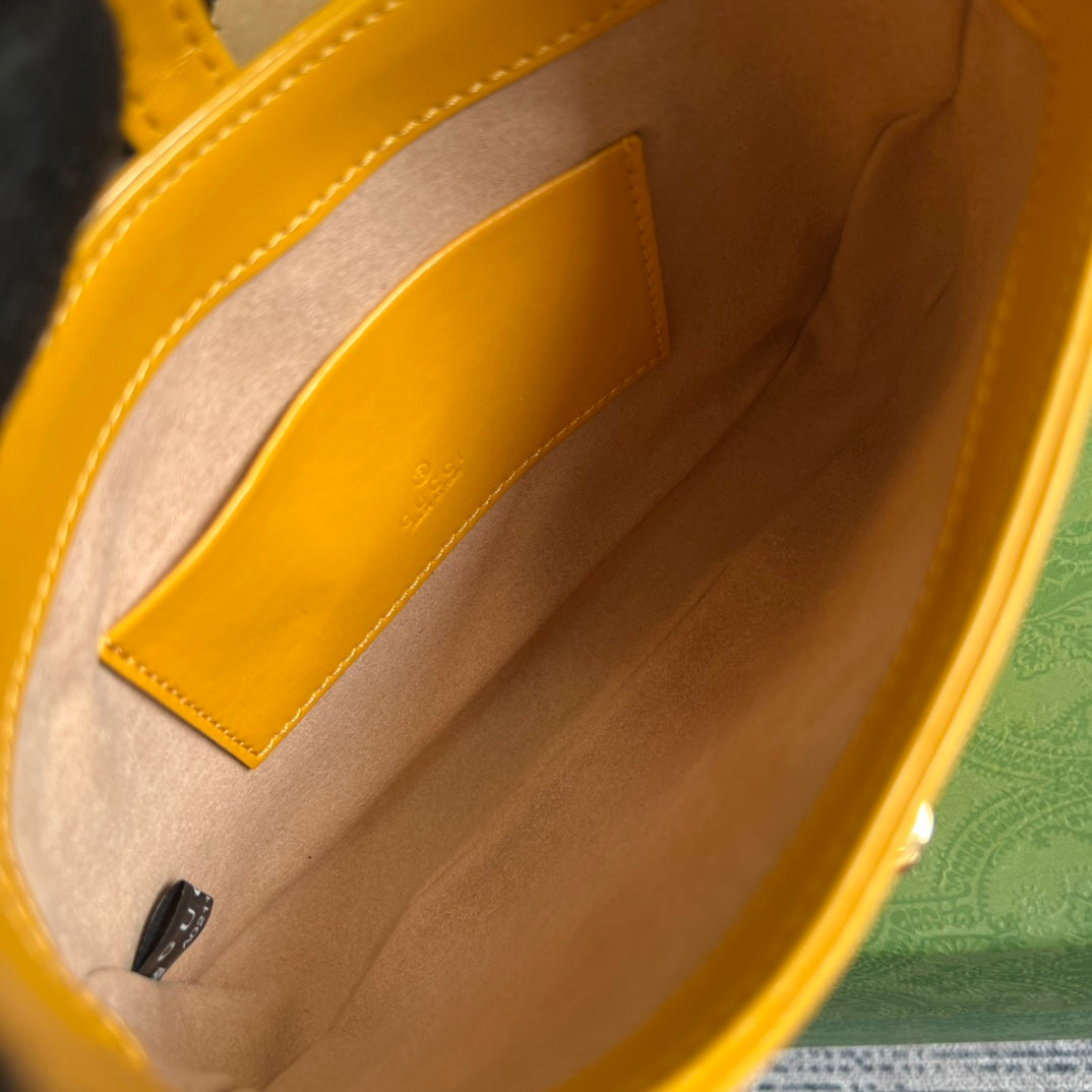 GUCCI JACKIE MINI 19 SHOULDER BAG IN YELLOW CALFSKIN
