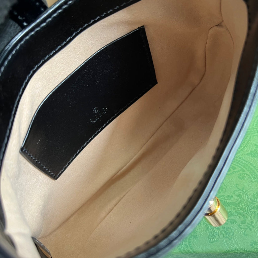 GUCCI JACKIE MINI 19 SHOULDER BAG IN BLACK CALFSKIN