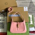 GUCCI JACKIE SMALL 28 SHOULDER BAG IN PINK PASTEL CALFSKIN