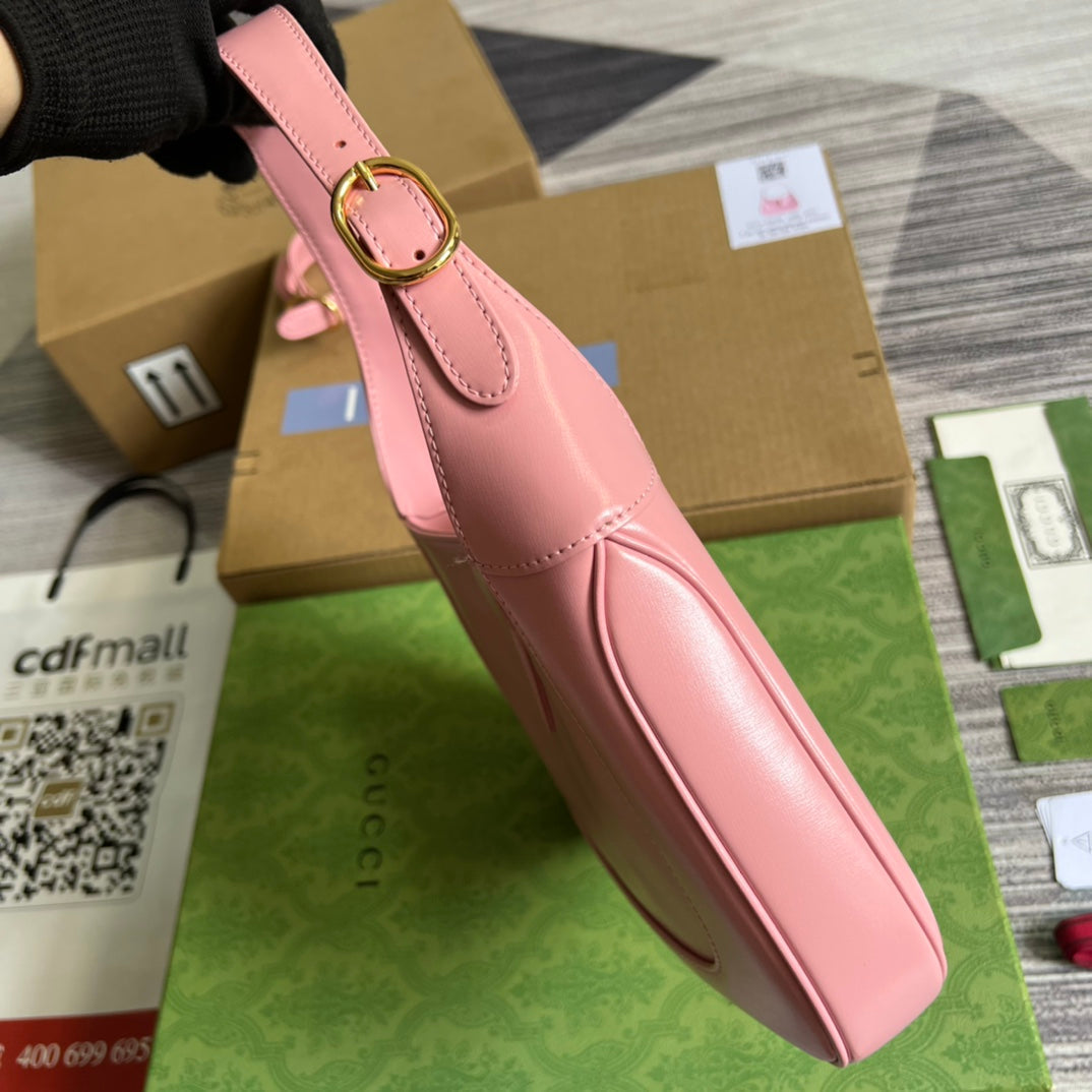 GUCCI JACKIE SMALL 28 SHOULDER BAG IN PINK PASTEL CALFSKIN