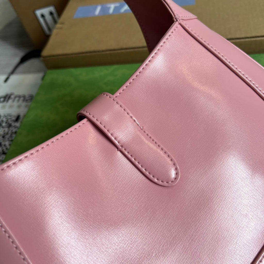 GUCCI JACKIE SMALL 28 SHOULDER BAG IN PINK PASTEL CALFSKIN