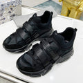 DIOR D-WANDER SNEAKERS IN BLACK TECHNICAL FABRIC AND SUEDE