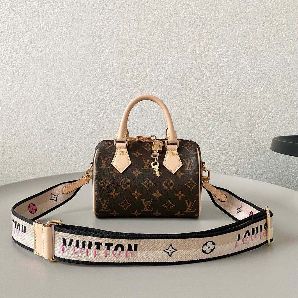 LOUIS VUITTON SPEEDY BANDOULIERE 25 BROWN MONOGRAM CANVAS