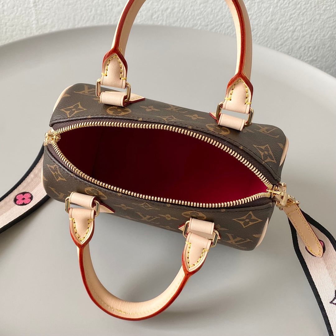 LOUIS VUITTON SPEEDY BANDOULIERE 25 BROWN MONOGRAM CANVAS