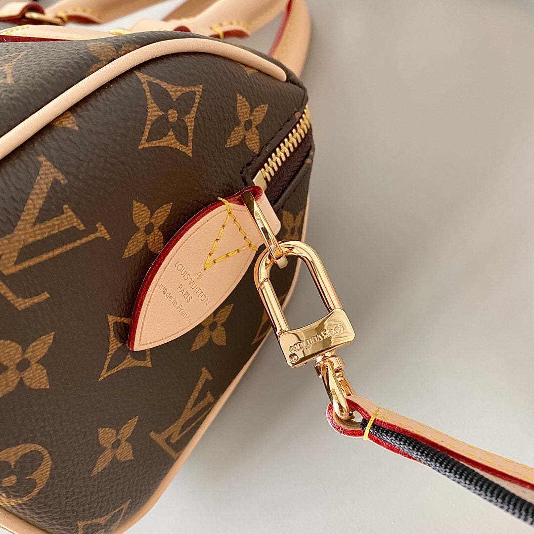 LOUIS VUITTON SPEEDY BANDOULIERE 25 BROWN MONOGRAM CANVAS