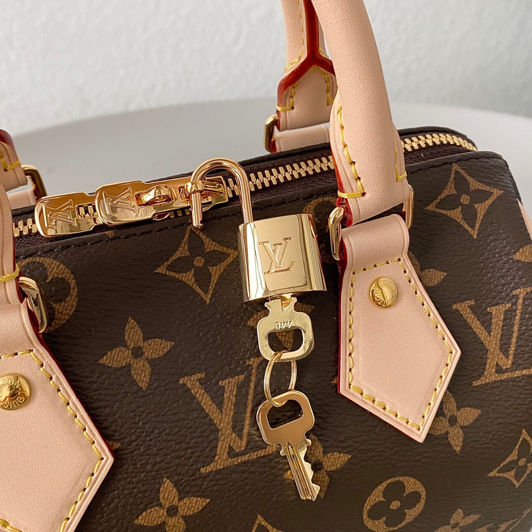 LOUIS VUITTON SPEEDY BANDOULIERE 25 BROWN MONOGRAM CANVAS