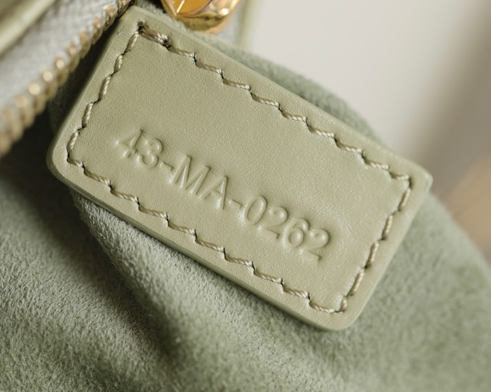 DIOR MINI CARO BAG 25 IN BEIGE LAMBSKIN