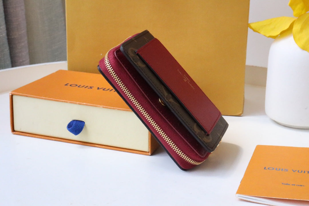 LOUIS VUITTON LV 25S LOU WALLET 11 IN FUCHSIA PINK MONOGRAM COATED CALFSKIN