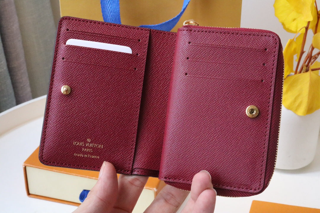 LOUIS VUITTON LV 25S LOU WALLET 11 IN FUCHSIA PINK MONOGRAM COATED CALFSKIN