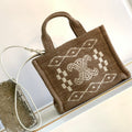 CELINE TRIOMPHE 26 FABRIC BROWN WHITE
