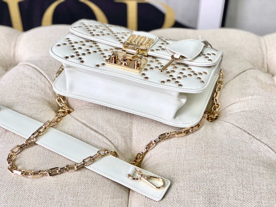 DIOR LIMITED BAG 21 IN WHITE LAMBSKIN