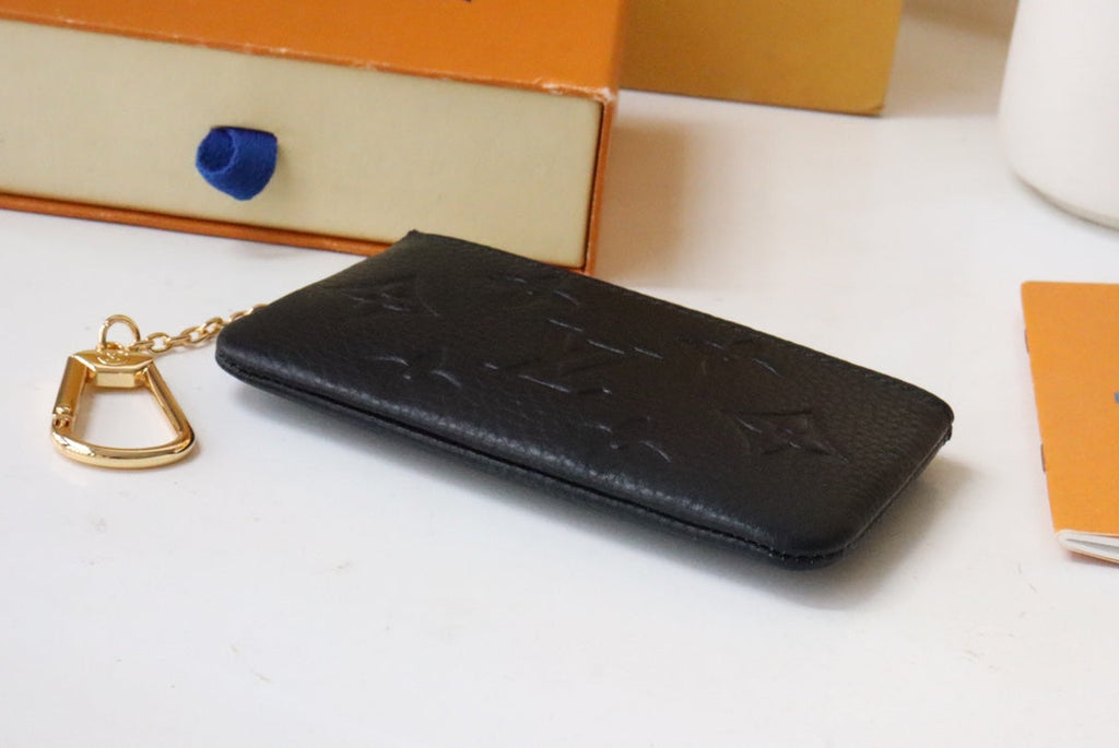 LOUIS VUITTON LV 25S CARD HOLDER RECTO VERSO 12 IN BLACK MONOGRAM EMPREINTE EMBOSSED CALFSKIN