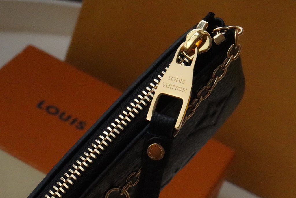 LOUIS VUITTON LV 25S CARD HOLDER RECTO VERSO 12 IN BLACK MONOGRAM EMPREINTE EMBOSSED CALFSKIN