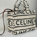 CELINE TRIOMPHE 29 FABRIC WHITE BLACK