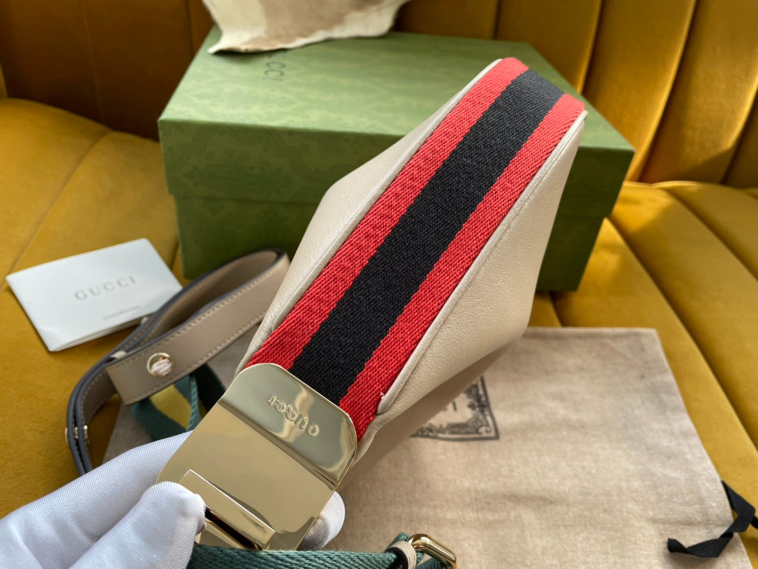 GUCCI ATTACHE 23 SMALL SHOULDER BAG BEIGE CALFSKIN
