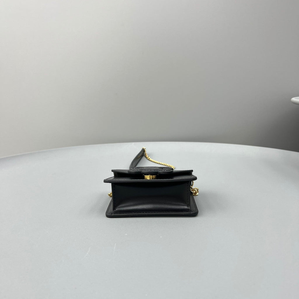 CELINE CUIR TRIPHOME 11 BLACK CALFSKIN
