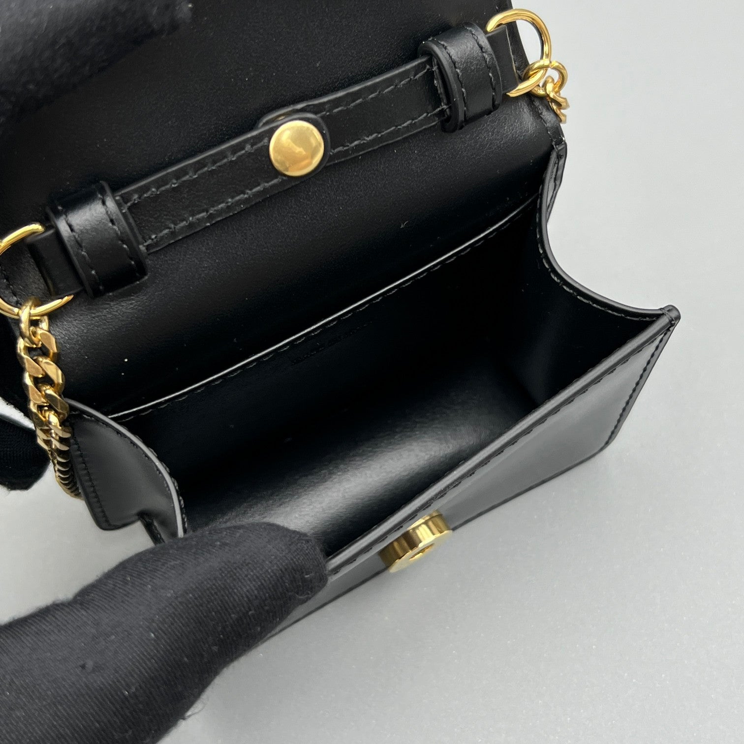 CELINE CUIR TRIPHOME 11 BLACK CALFSKIN