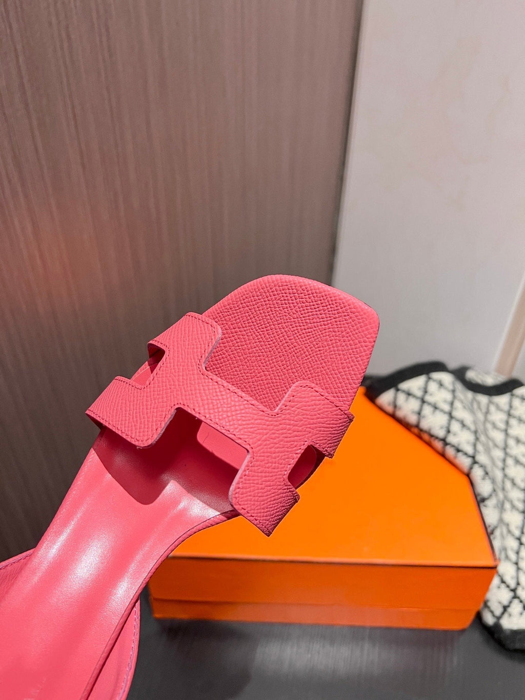 HERMES Slingback Sandal Eternite 95 Light Brick