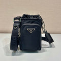 PRADA PHONE BAG 18 IN BLACK RE-NYLON