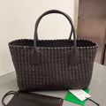 BOTTEGA VENETA SMALL CABAT 32 IN HICKORY BROWN LAMBSKIN