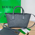 BOTTEGA VENETA MINI CABAT 20 IN ONYX BLACK LAMBSKIN