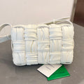 BOTTEGA VENETA CASSETTE 28 IN WHITE SOFT LAMBSKIN
