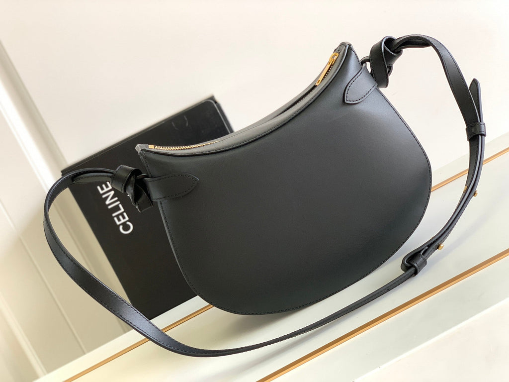 CELINE TRIOMPHE CLASSIC 25 BLACK CALFSKIN