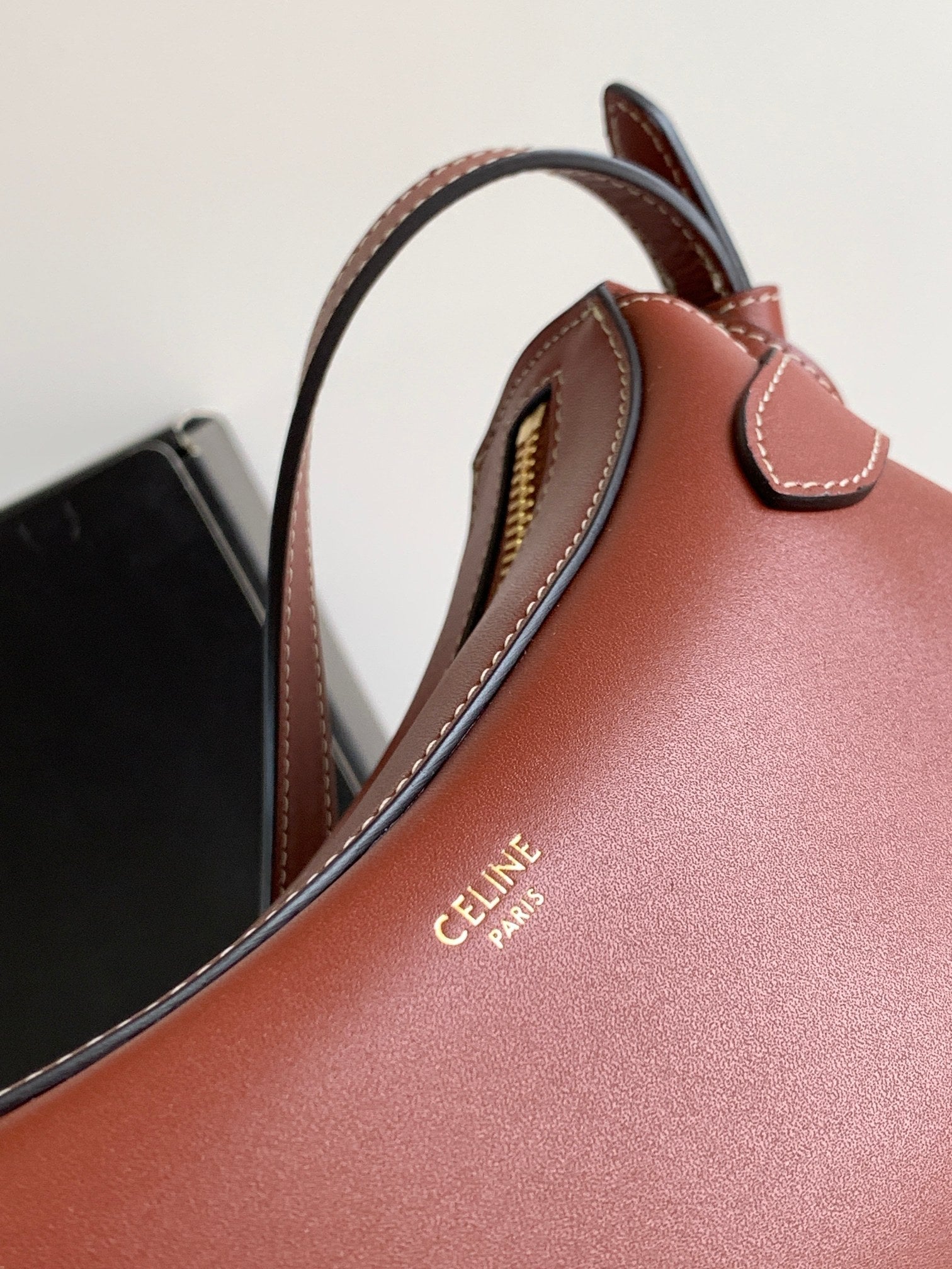 CELINE TRIOMPHE CLASSIC 25 CINNAMON BROWN CALFSKIN