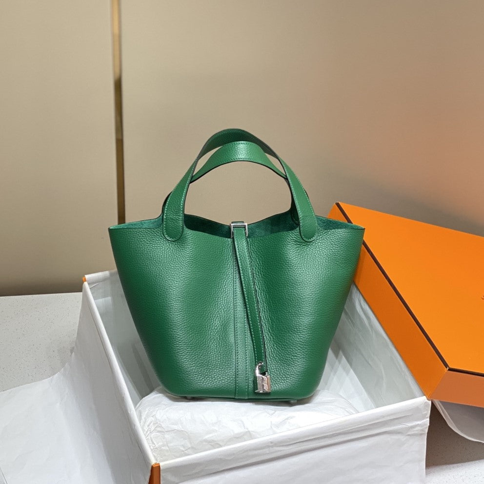 HERMES picotin lock emerald togo ghw