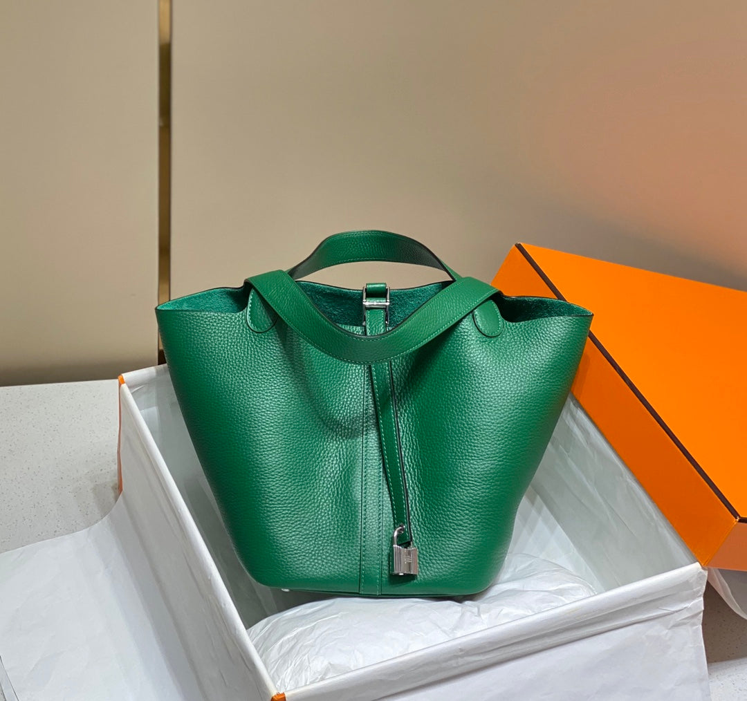 HERMES picotin lock emerald togo ghw