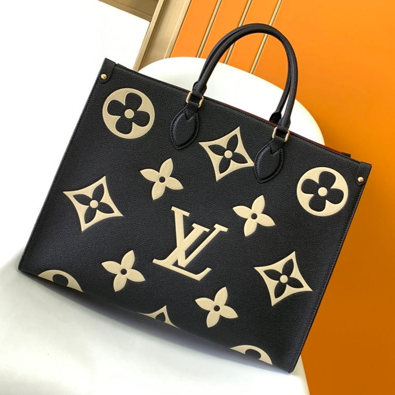 LOUIS VUITTON ONTHEGO GM 41 BLACK CREAM