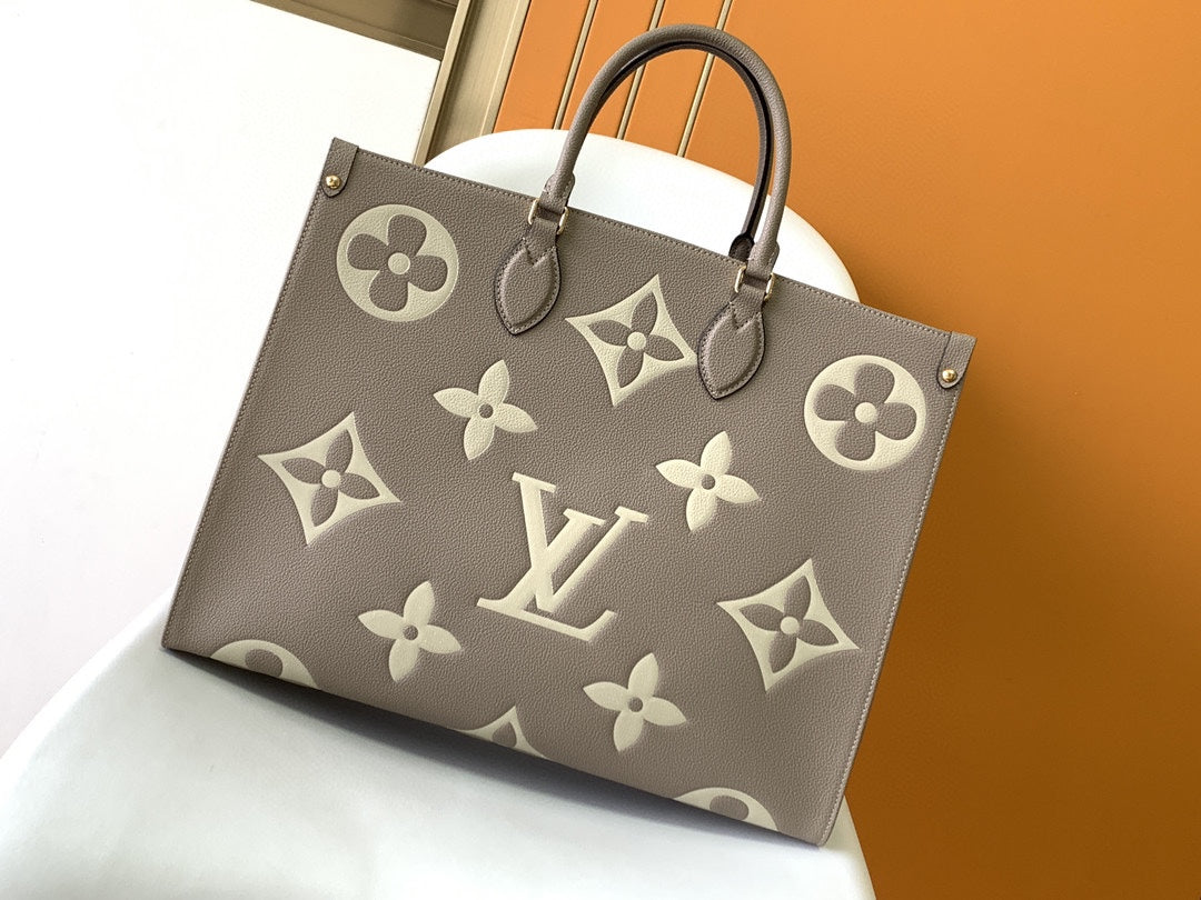 LOUIS VUITTON ONTHEGO GM 41 GREY CREAM