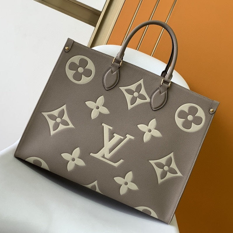 LOUIS VUITTON ONTHEGO GM 41 GREY CREAM