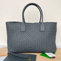 BOTTEGA VENETA LARGE CABAT 51 IN ONYX BLACK LAMBSKIN