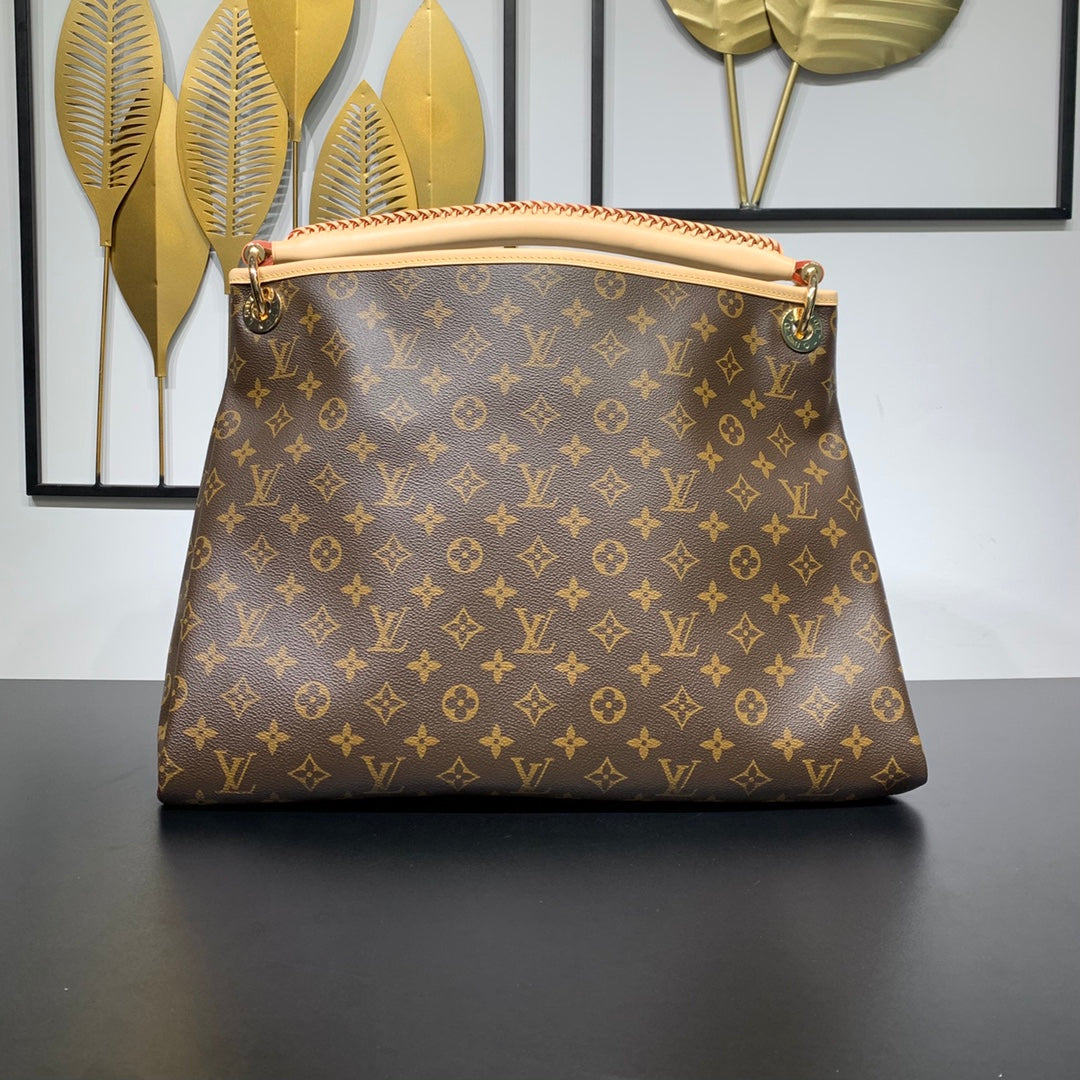 LOUIS VUITTON ARTSY MM 41 IN BROWN MONOGRAM CANVAS GOLD HARDWARE