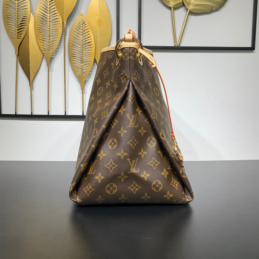 LOUIS VUITTON ARTSY MM 41 IN BROWN MONOGRAM CANVAS GOLD HARDWARE