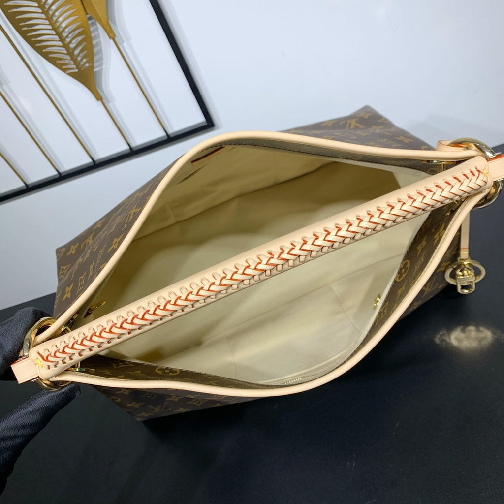 LOUIS VUITTON ARTSY MM 41 IN BROWN MONOGRAM CANVAS GOLD HARDWARE