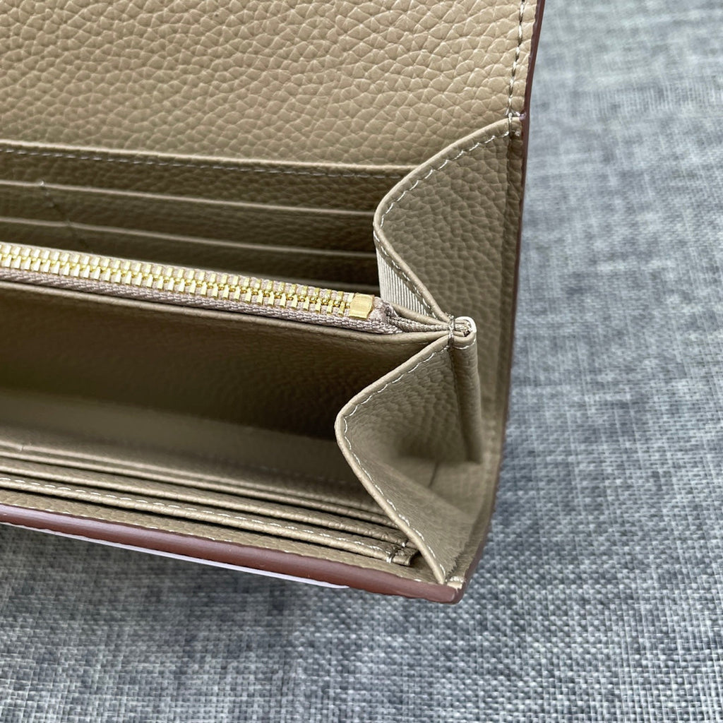 HERMES CLUTCH CONSTANCE 22 KHAKI CALFSKIN GOLD HARDWARE