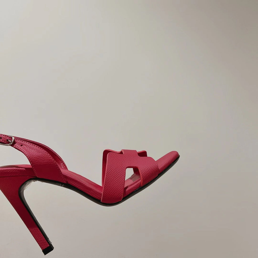 HERMES SLINGBACK SANDAL ETERNITE 105 BRIGHT PINK LAMBSKIN