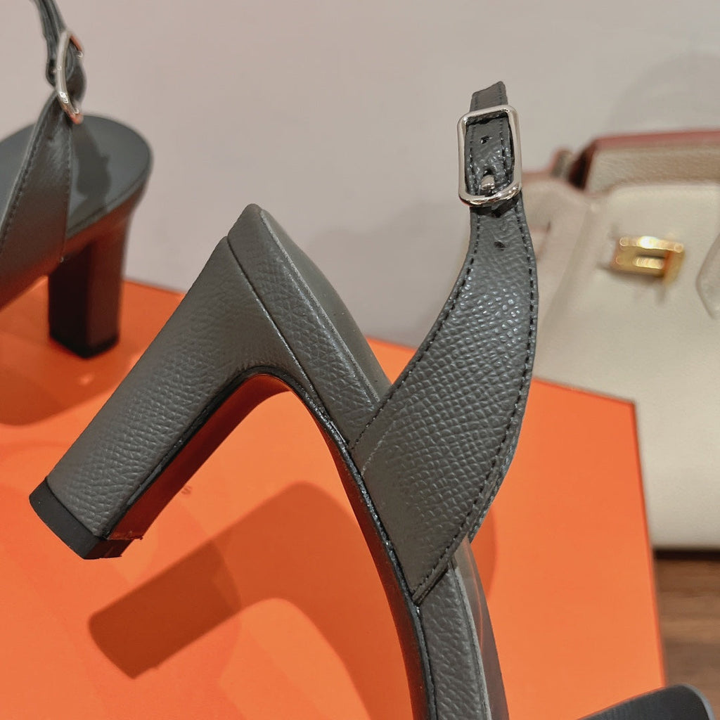 HERMES SLINGBACK SANDAL ETERNITE 75 FOSSIL LAMBSKIN