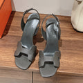 HERMES SLINGBACK SANDAL ETERNITE 105 FOSSIL LAMBSKIN