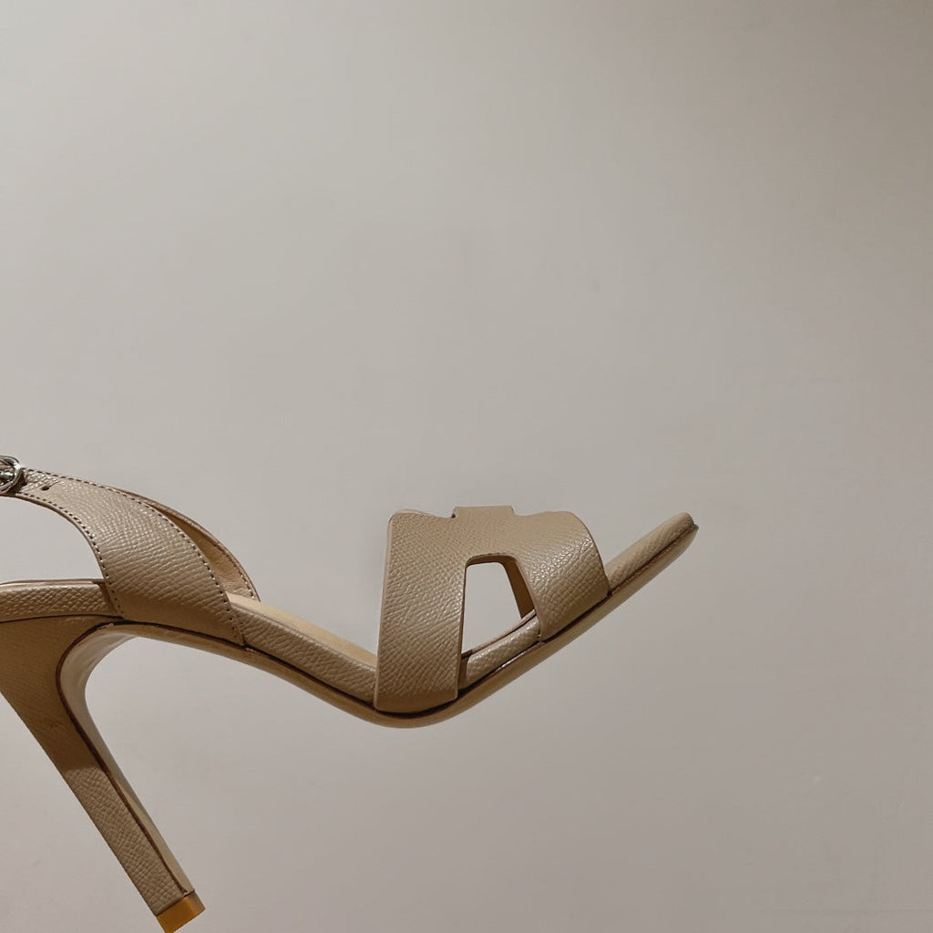 HERMES SLINGBACK SANDAL ETERNITE 105 BEIGE LAMBSKIN