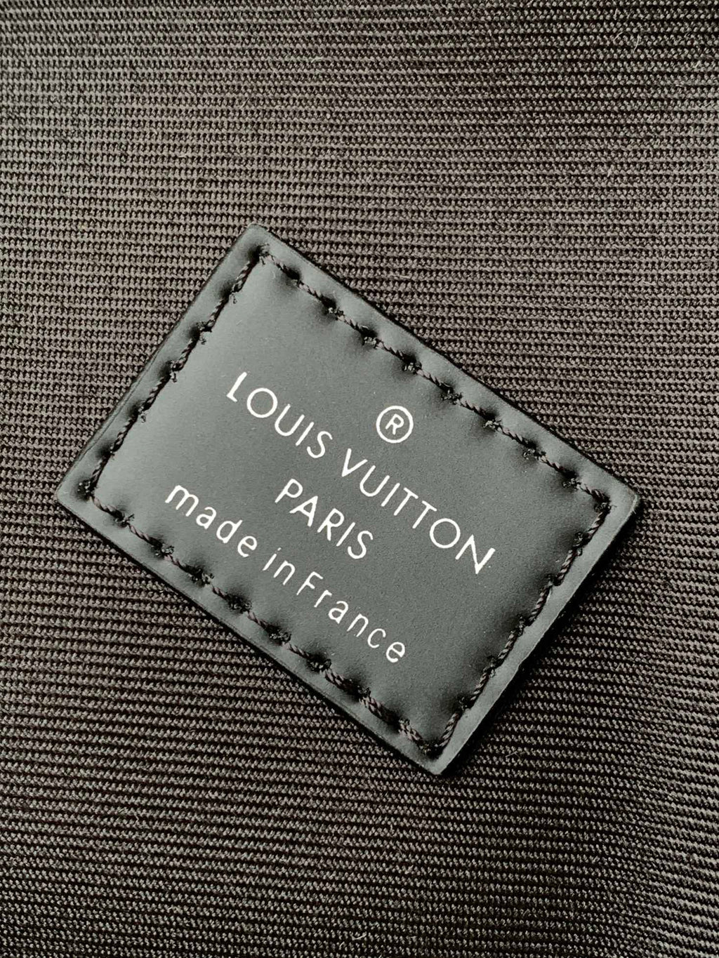 LOUIS VUITTON DAMIER CAMPUS BACKPACK 39 IN BLACK CALFSKIN AND CANVAS