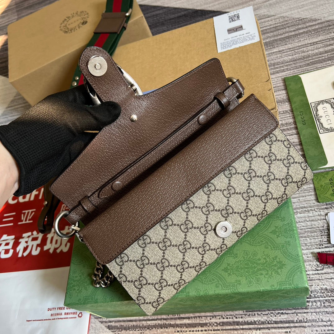 GUCCI DIONYSUS 25 SMALL BAG IN  SUPREME CANVAS