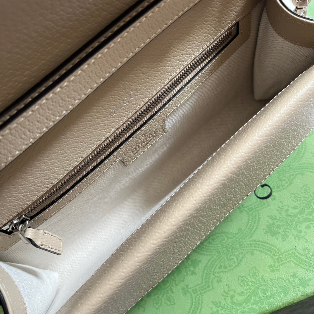 GUCCI DIONYSUS  25 SMALL RECTANGULAR BAG IN BEIGE CANVAS